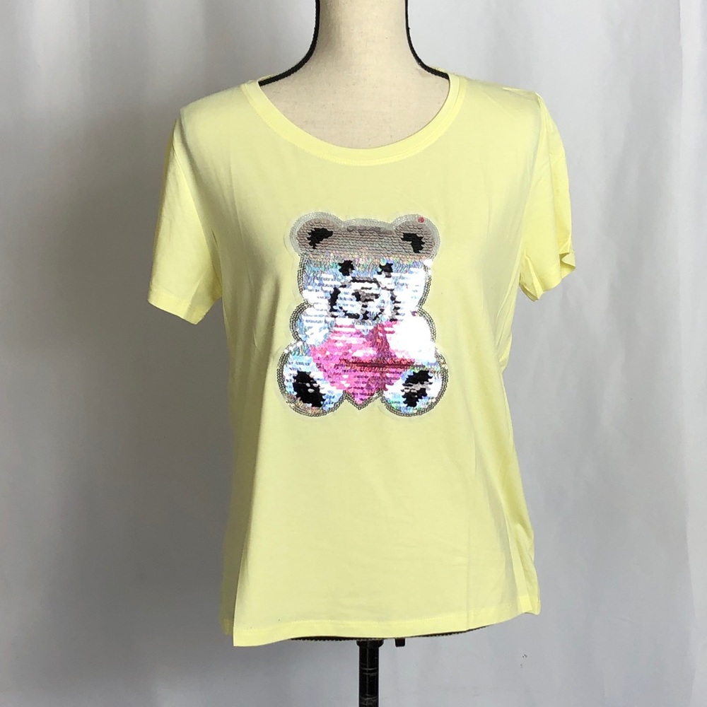 Yellow Embroidered T-Shirt